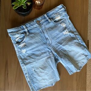 American Eagle Women’s Distressed Denim Shorts (next level stretch)